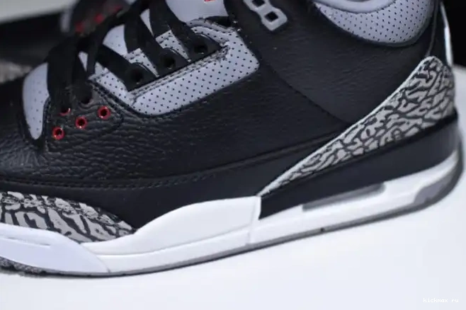 Rep Kickmax Jordan Air Black 3 854262-001 Cement 0409